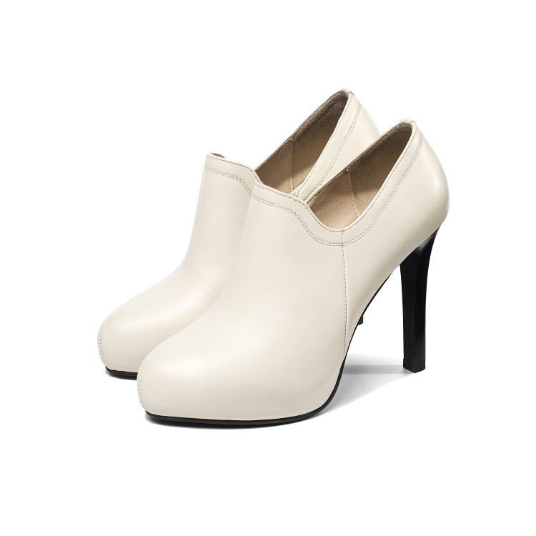 Minimalist High Heel Pointed Toe Pump with Zipper - Image 2