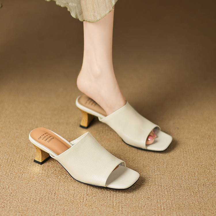 Women's Square Toe Block Heel Sandals - Summer 2025 - Image 2