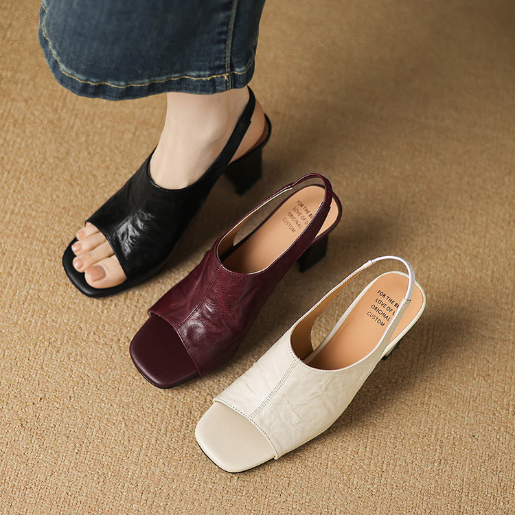 Women's Open Toe High Heel Sandals - Image 2