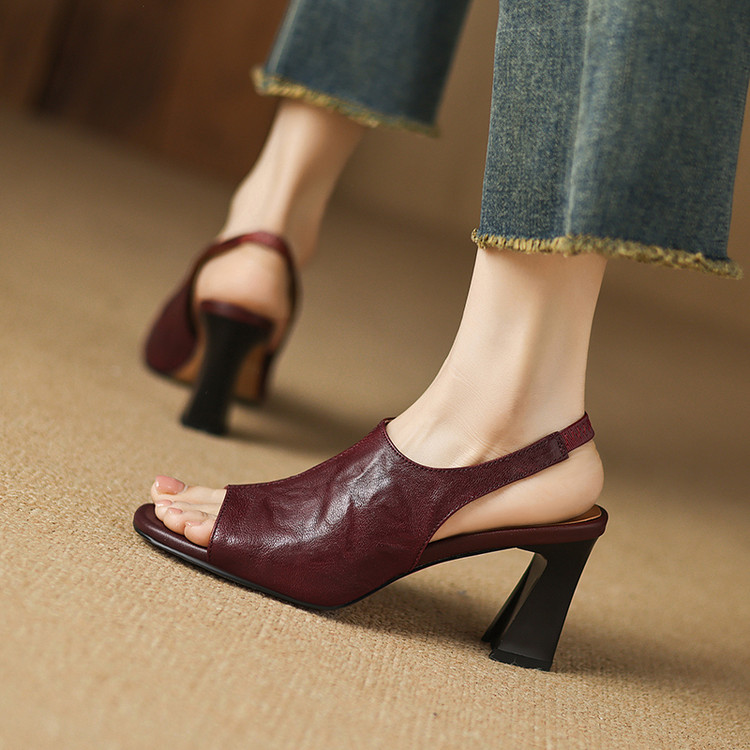 Women's Open Toe High Heel Sandals - Image 4