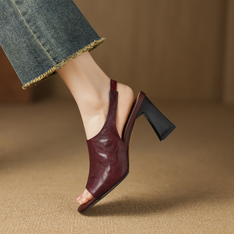 Women's Open Toe High Heel Sandals - Image 5