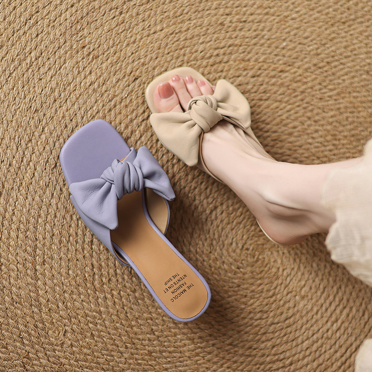 Women's High Heel Open Toe Sandals Summer 2025 Sheepskin - Image 4