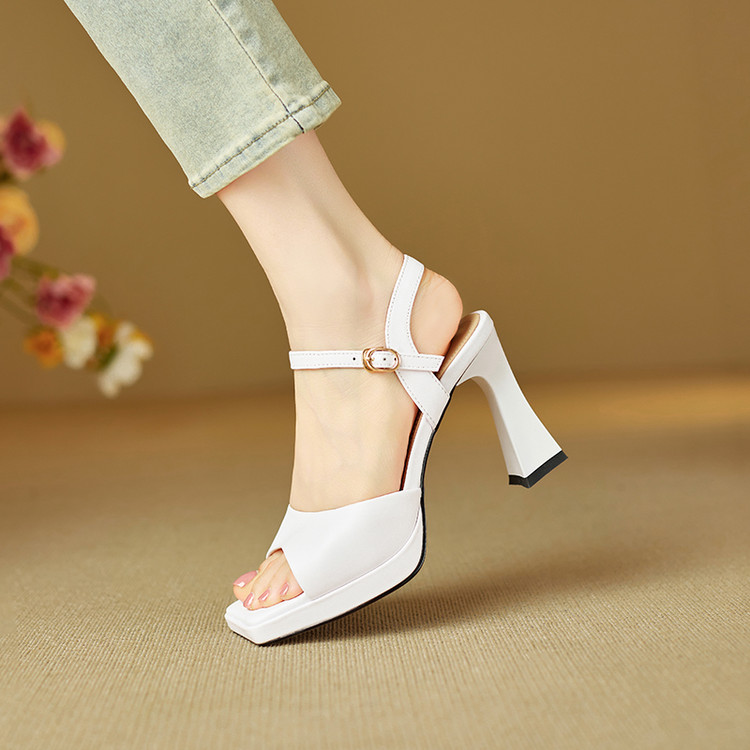 Women's Open Toe Chunky High Heel Sandals Summer 2025 - Style k.html - Image 4