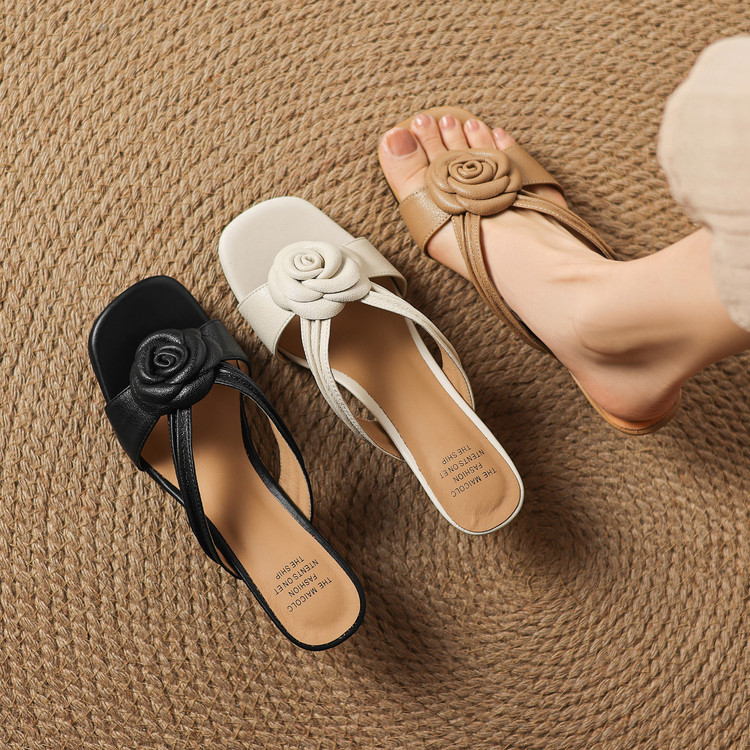 Women's Fairy Style One-Strap Slides with Stiletto Heel - Image 4