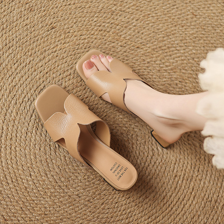Women's Mid Heel Chunky Heel Slippers Summer 2026 - Image 5